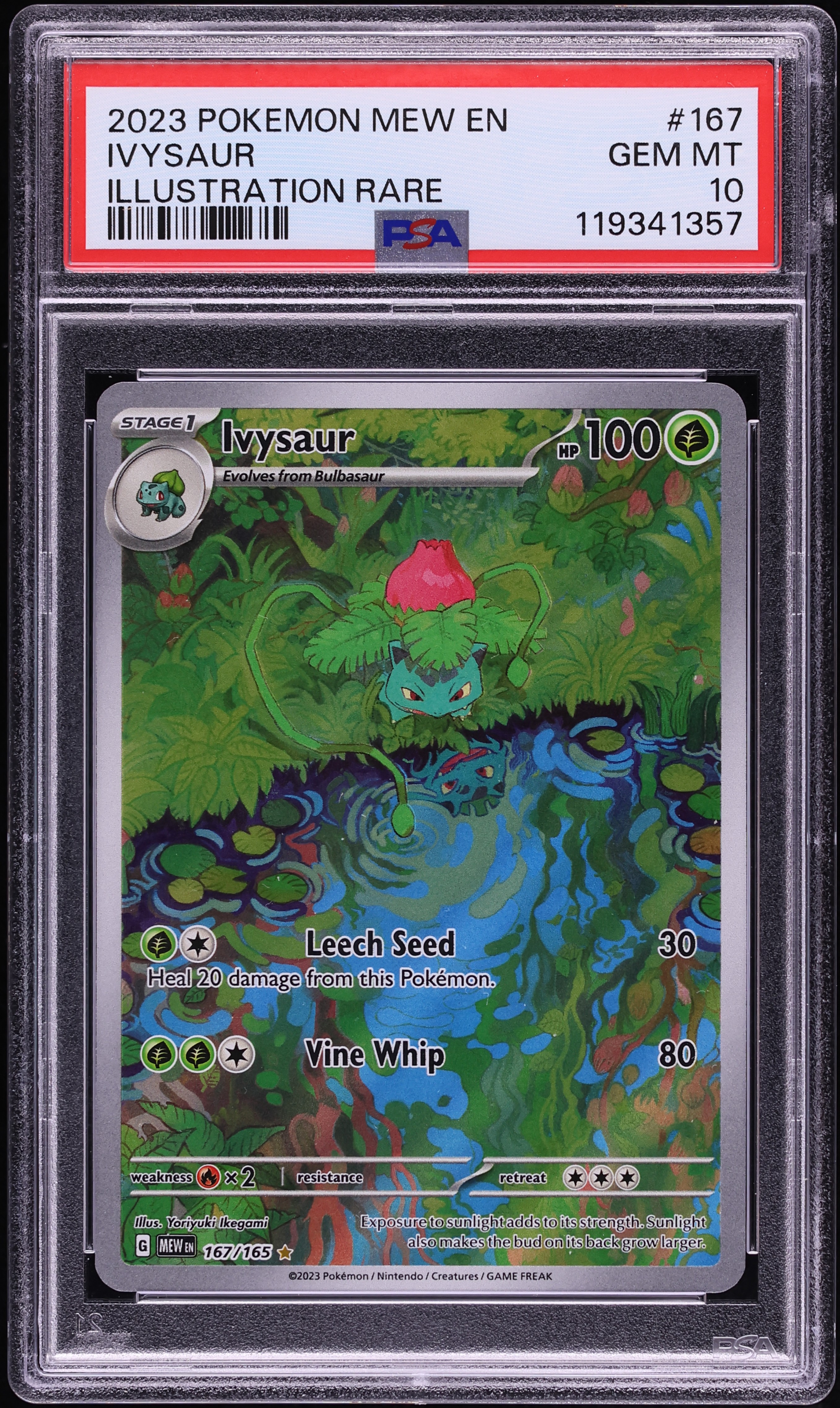 2023 Pokemon Scarlet & Violet 151 IR Ivysaur #167 PSA 10 GEM MINT