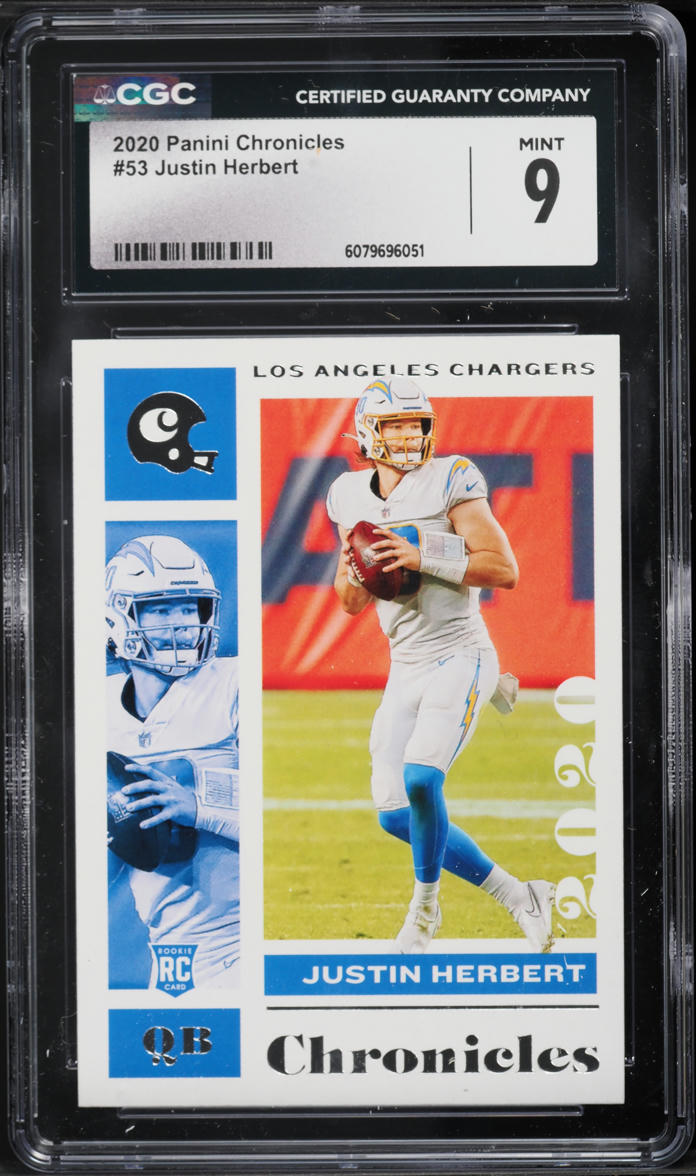 2020 Panini Chronicles Justin Herbert ROOKIE #53 CGC 9 MINT
