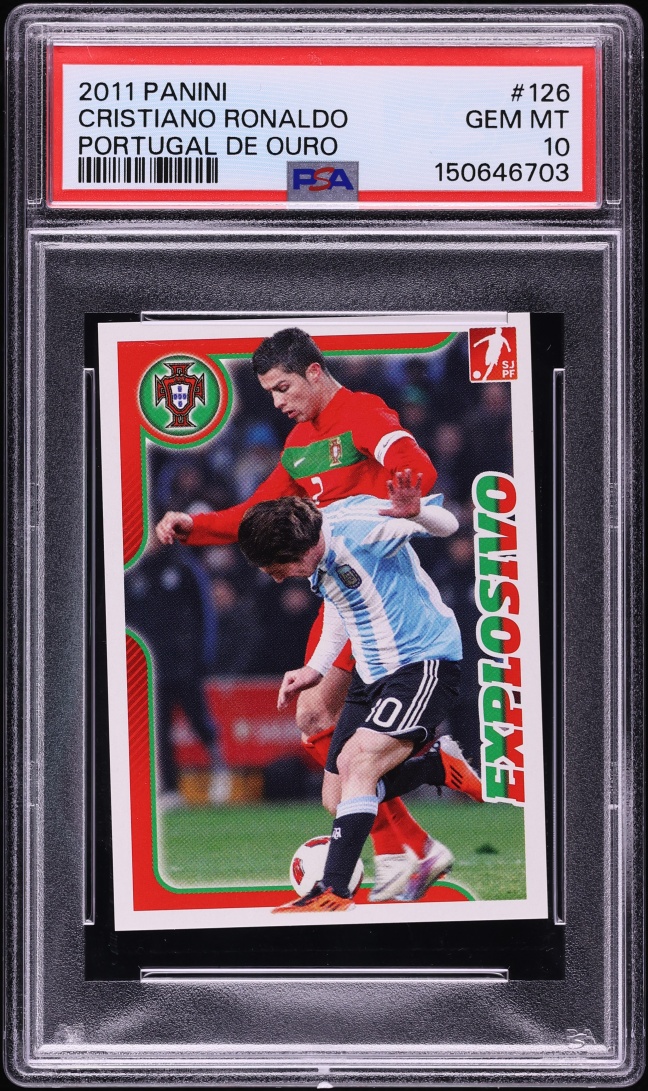 2011 Panini Portugal De Ouro Cristiano Ronaldo #126 PSA 10 GEM MINT