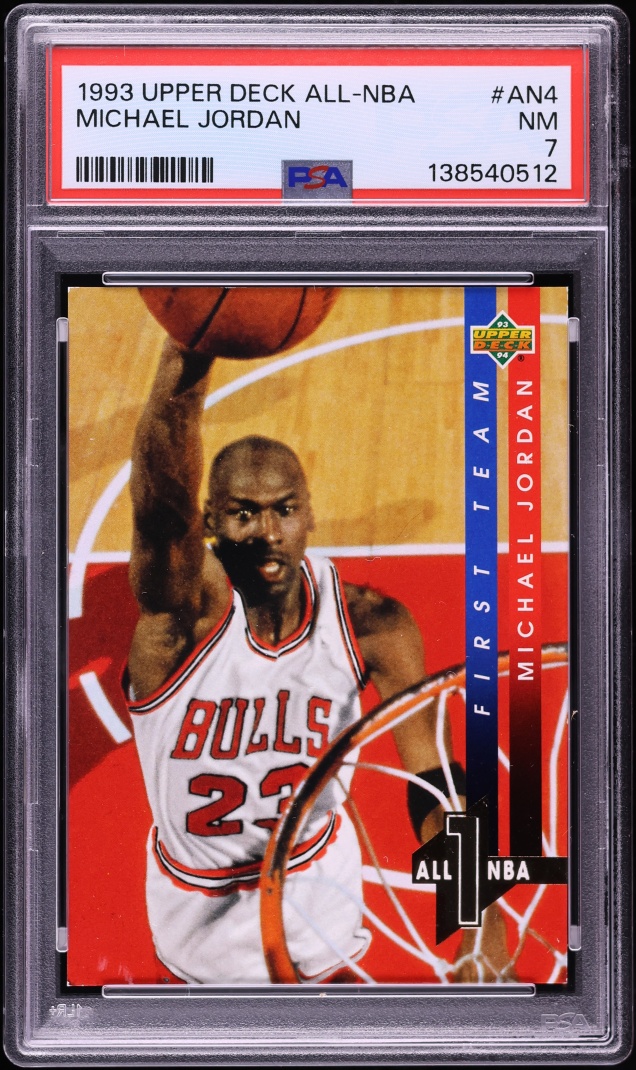 1993 Upper Deck All NBA Michael Jordan #AN4 PSA 7 NRMT