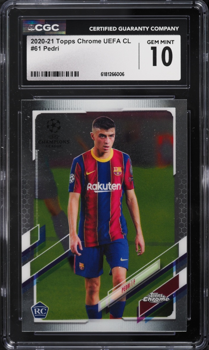 2020 Topps Chrome UEFA Pedri ROOKIE #61 CGC 10 GEM MINT