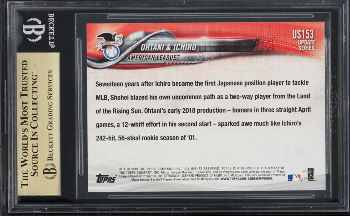 再臨2028（2021） 2018 Topps Update Japan's Finest Shohei Ohtani Ichiro Suzuki