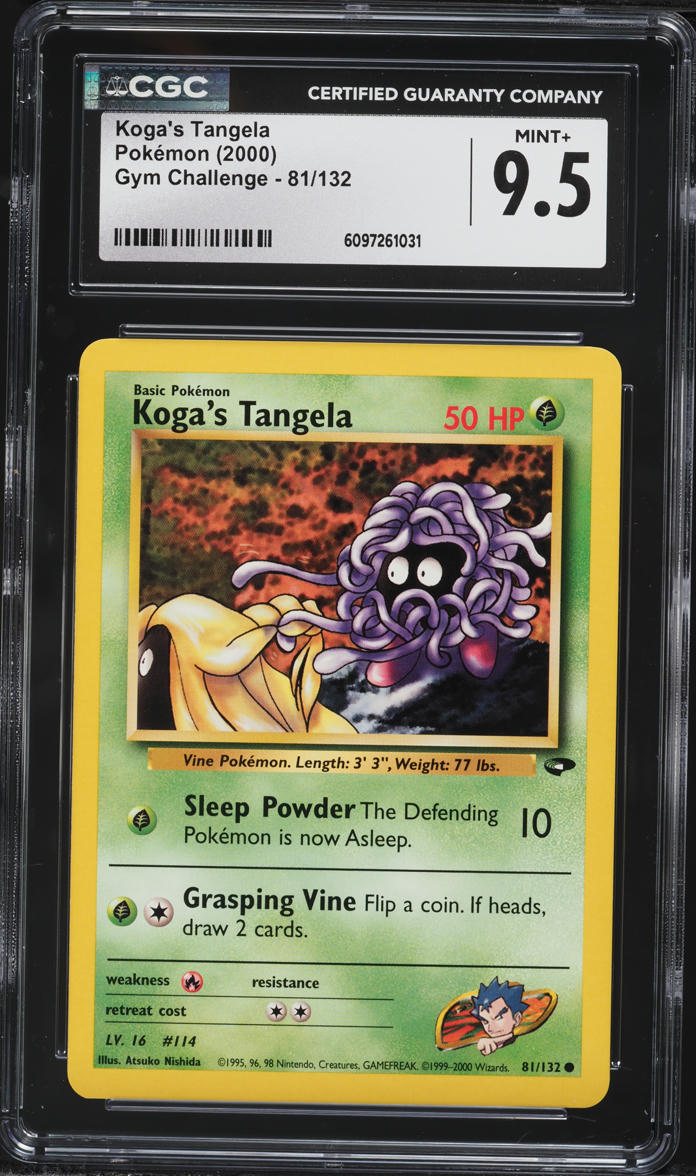 2000 Pokemon Gym Challenge Koga's Tangela #81 CGC 9.5 MINT+