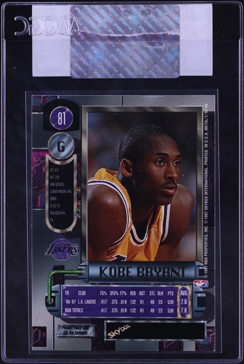 1997 Metal Universe Kobe Bryant #81 CGC AUTH