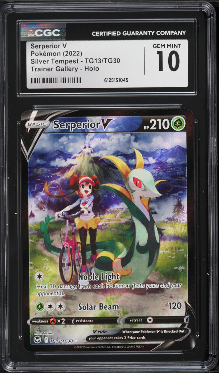 2022 Pokemon Sword & Shield Silver Tempest CHR Serperior V #TG13 CGC 10 GEM MINT