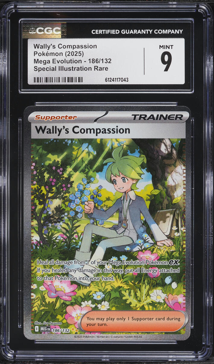 2025 Pokemon Mega Evolution SIR Wally's Compassion #186 CGC 9 MINT