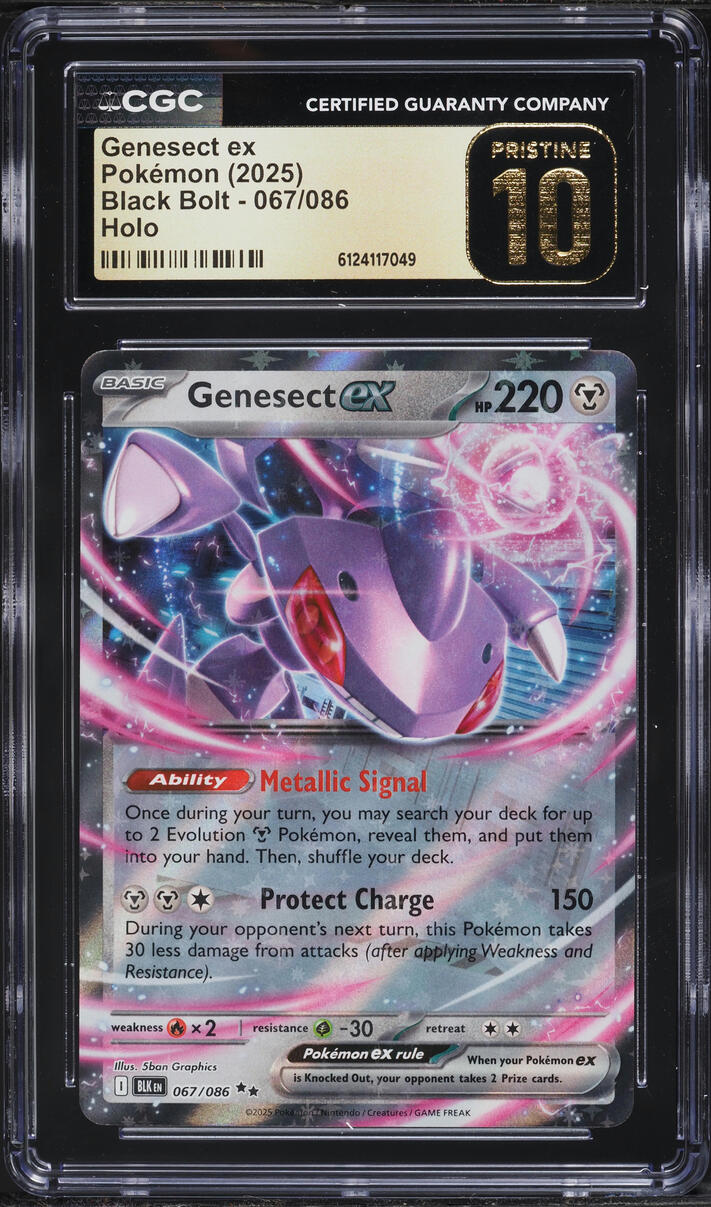2025 Pokemon Scarlet & Violet Black Bolt Holo Genesect ex #67 CGC 10 PRISTINE