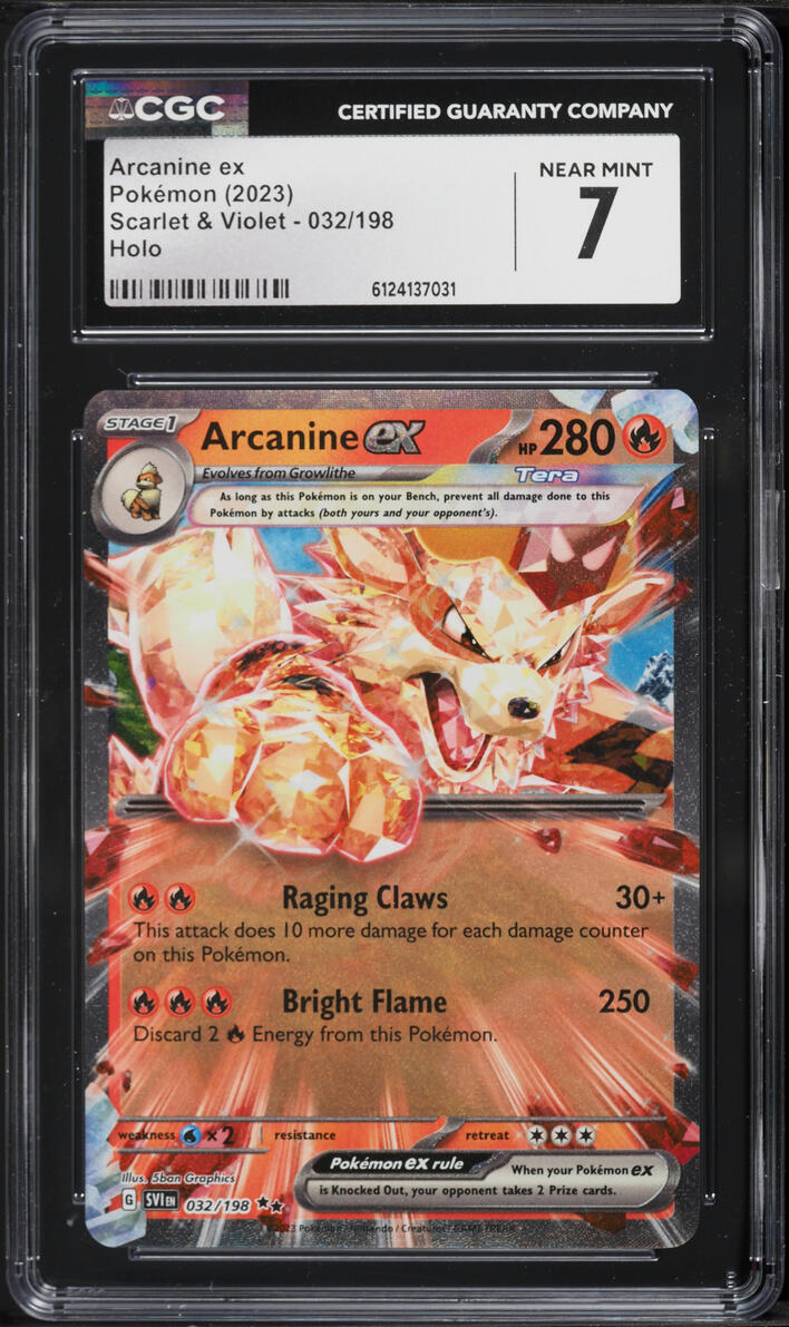 2023 Pokemon Scarlet & Violet Arcanine ex #32 CGC 7 NRMT