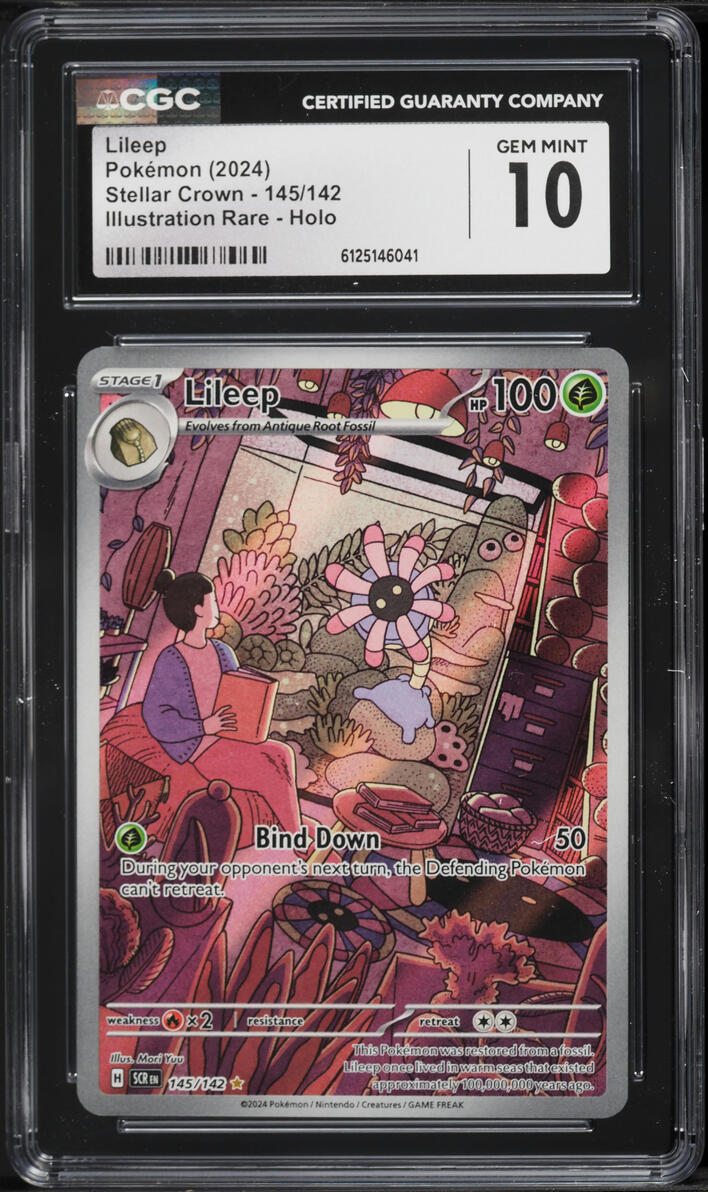 2024 Pokemon Scarlet & Violet Stellar Crown IR Lileep #145 CGC 10 GEM MINT