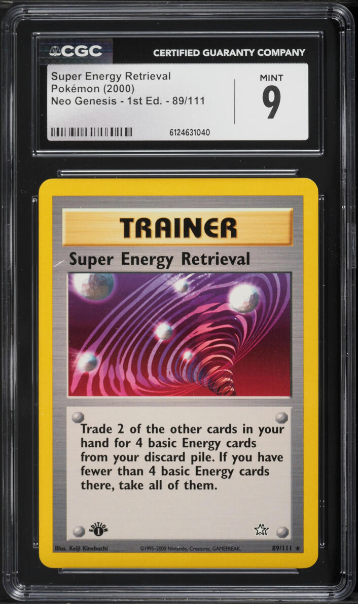 2000 Pokemon Neo Genesis 1st Edition Super Energy Retrieval #89 CGC 9 MINT
