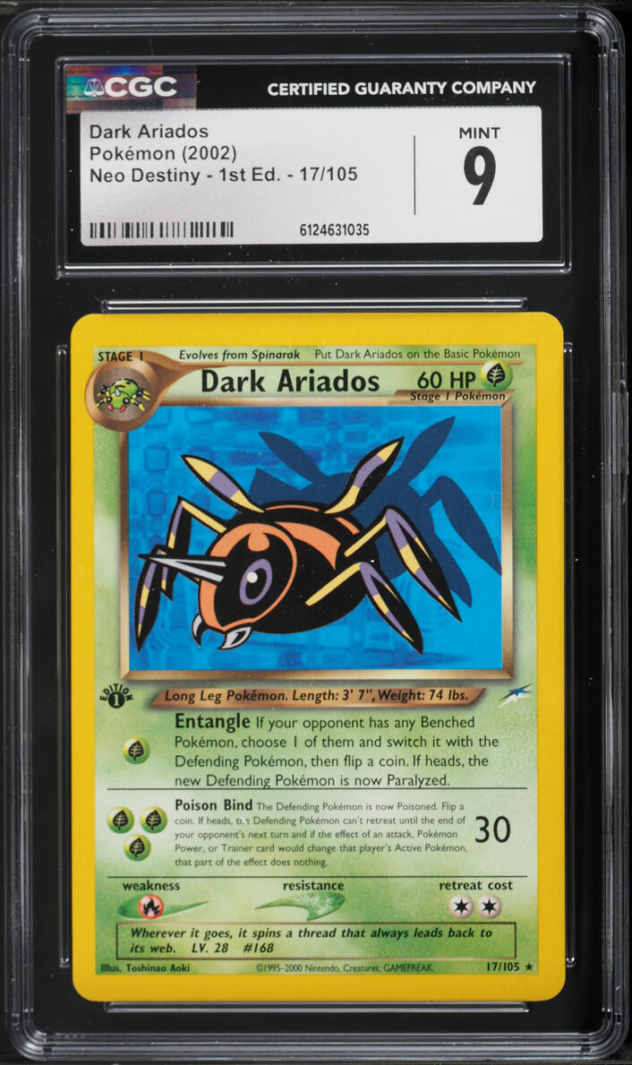 2002 Pokemon Neo Destiny 1st Edition Dark Ariados #17 CGC 9 MINT