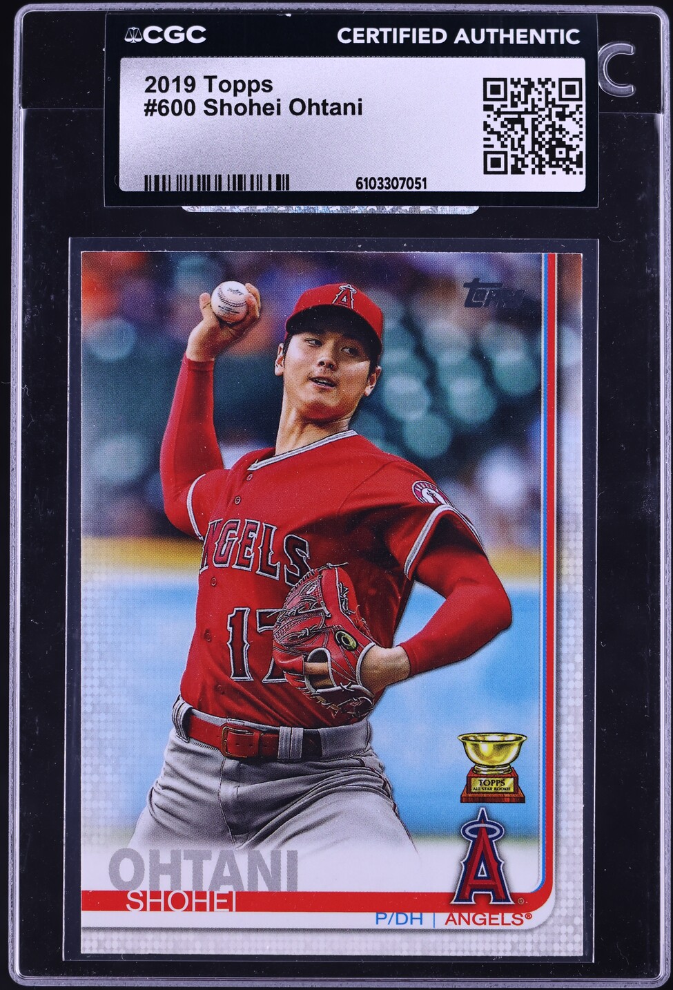 2019 Topps Shohei Ohtani #600 CGC AUTH