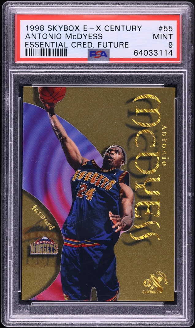 1998 Skybox E-X Century Essential Credentials Future Antonio McDyess /36 PSA 9 MINT