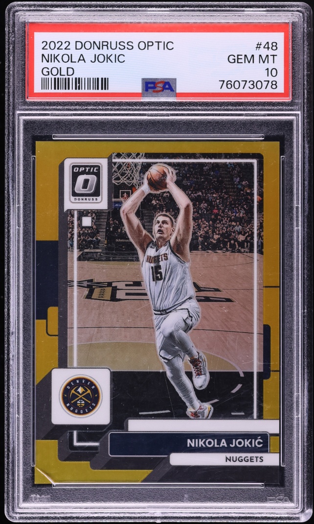 2022 Donruss Optic Gold Nikola Jokic /10 #48 PSA 10 GEM MINT