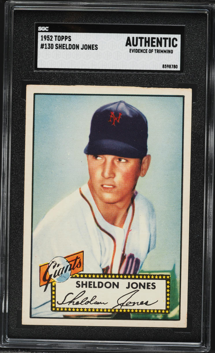 1952 Topps Sheldon Jones #130 SGC AUTH