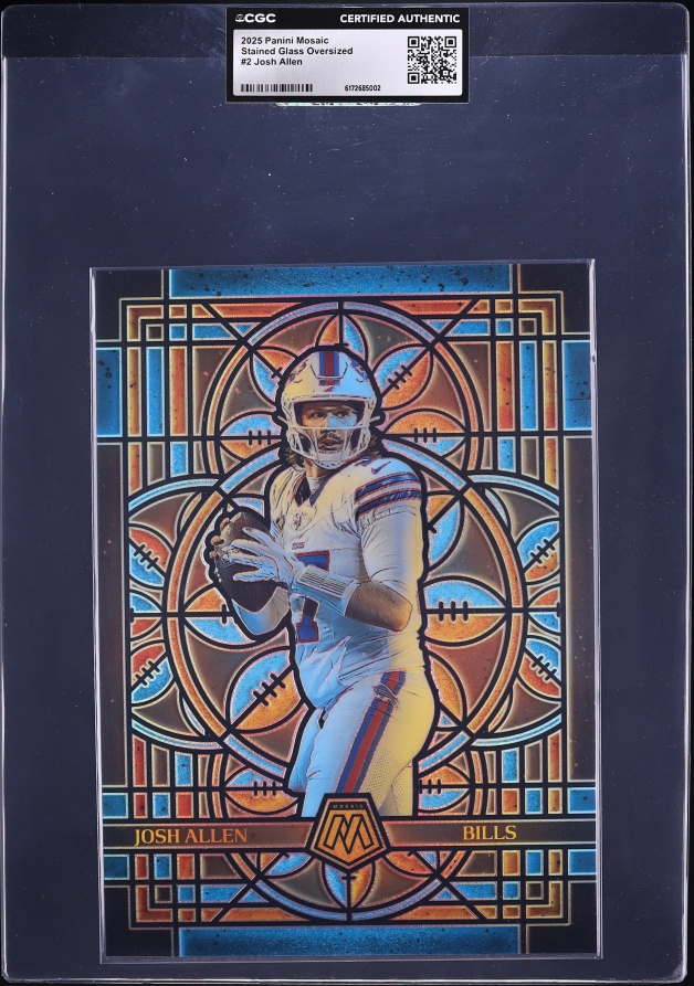 2025 Panini Mosaic Stained Glass Oversized Josh Allen #2 CGC AUTH