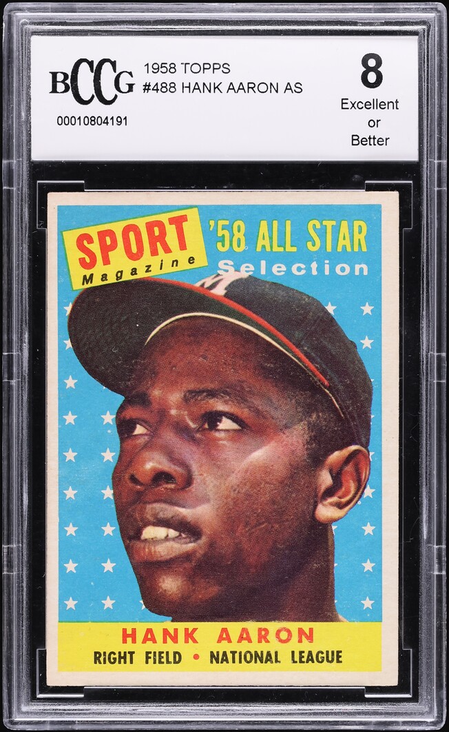 1958 Topps All Star Hank Aaron #488 BCCG 8