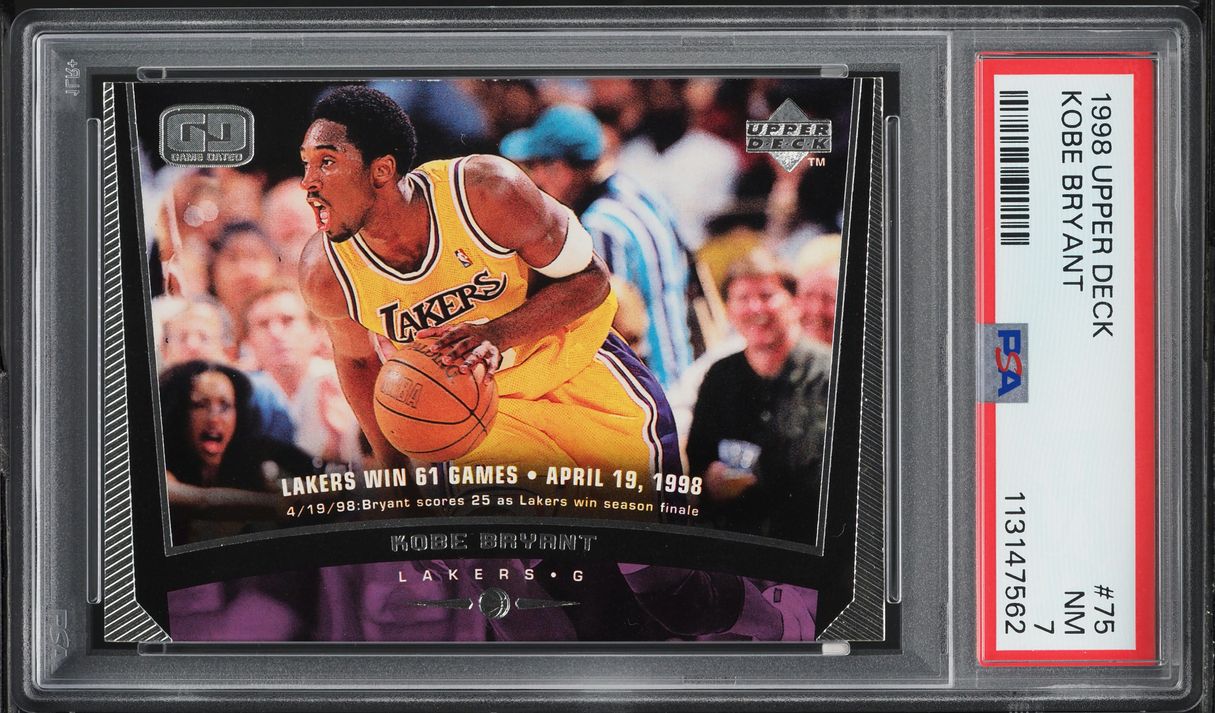 1998 Upper Deck Basketball Kobe Bryant #75 PSA 7 NRMT