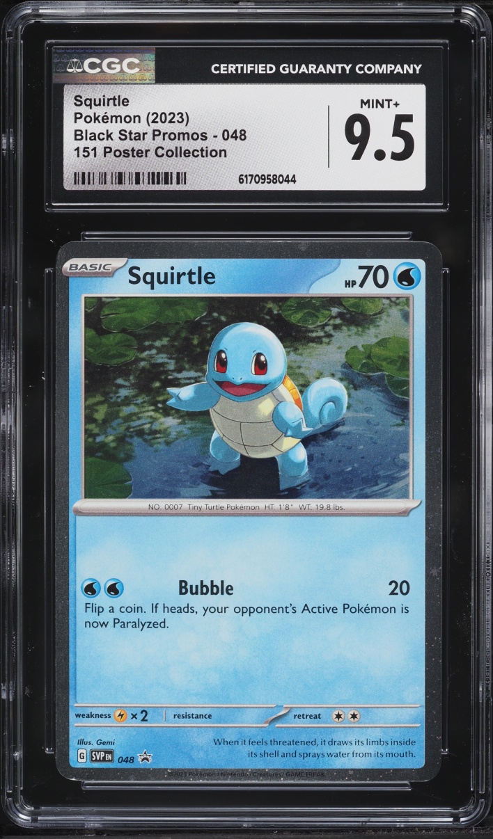 2023 Pokemon Scarlet & Violet Promo 151 Poster Collection Squirtle #48 CGC 9.5 MINT+