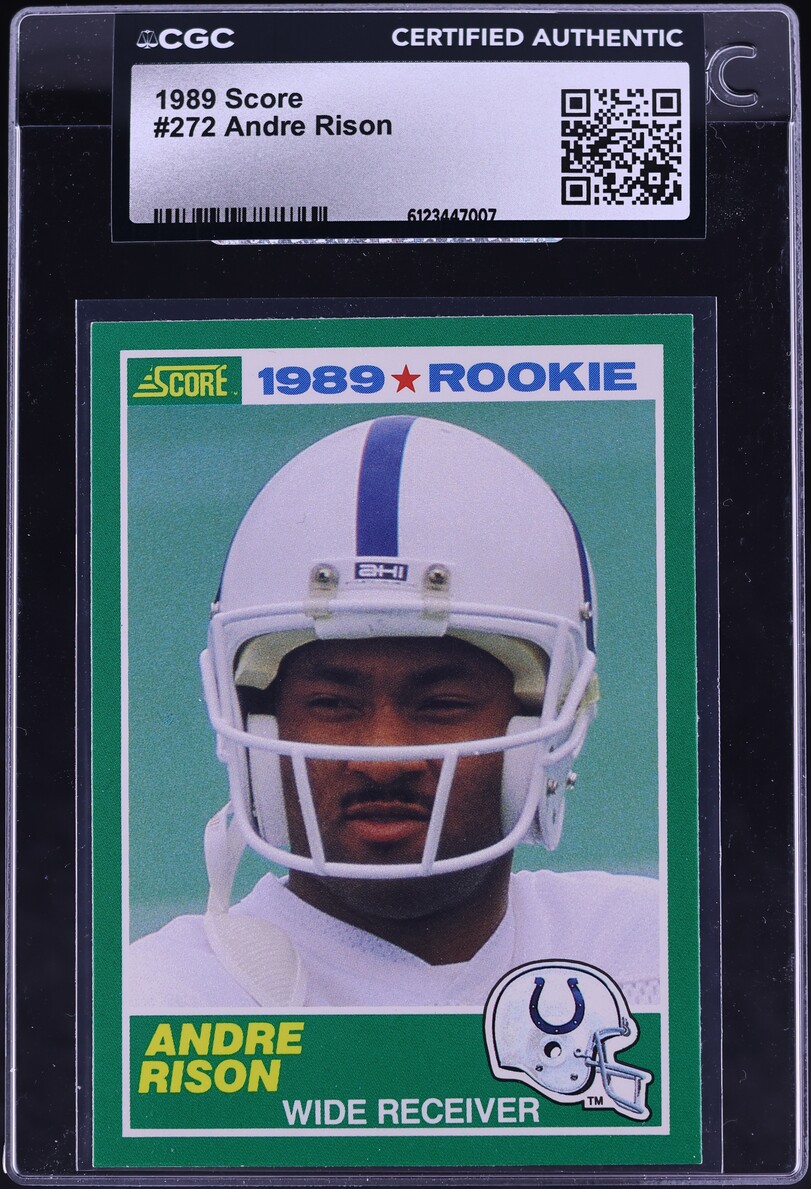 1989 Score Football Andre Rison ROOKIE #272 CGC AUTH