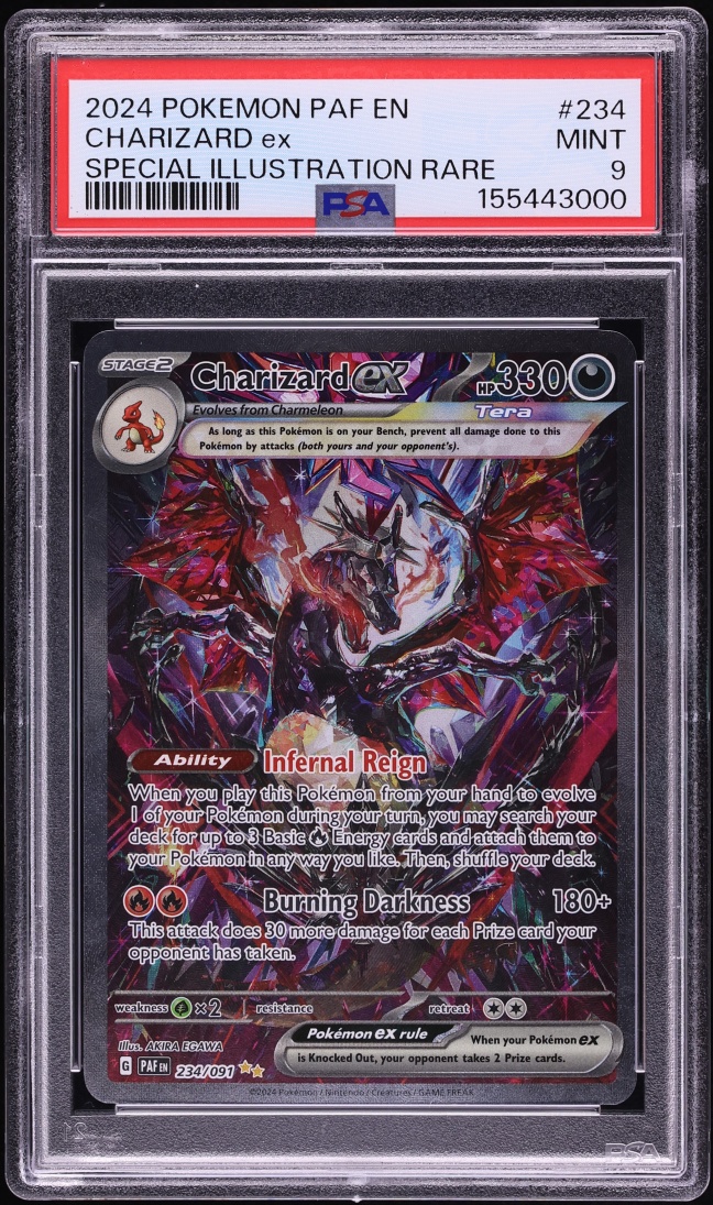 2024 Pokemon Scarlet & Violet Paldean Fates SIR Charizard ex #234 PSA 9 MINT