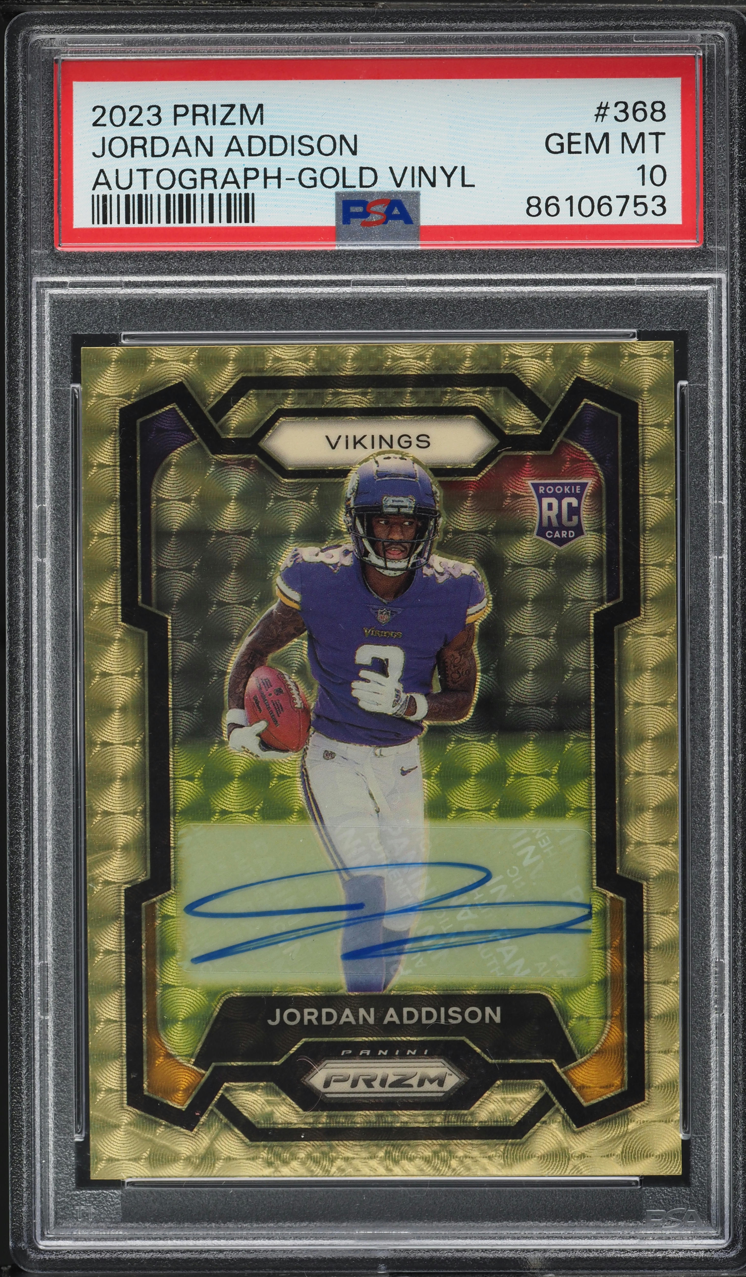 PSA10】Panini Prizm 2022 Auto ヌートバー RC PSA10】Panini Prizm