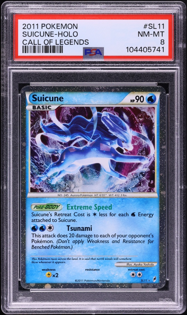 2011 Pokemon Call Of Legends Holo Suicune #SL11 PSA 8 NM-MT