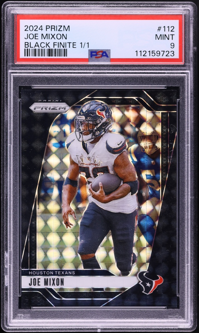 2024 Panini Prizm Black Finite Joe Mixon 1/1 #112 PSA 9 MINT