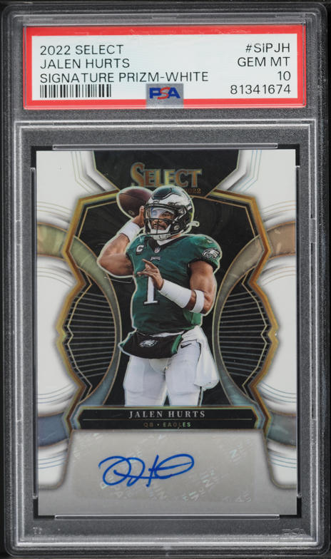 2022 Select Club Level Neon Green Prizm Die-Cut Jalen Hurts /299