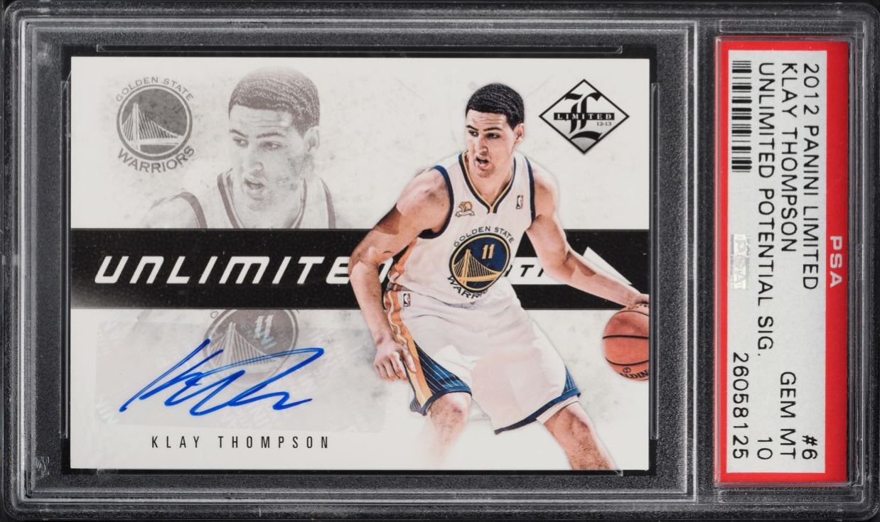 2012 Panini Rated Klay Thompson ROOKIE AUTO /50 #51 BGS 9 MINT on