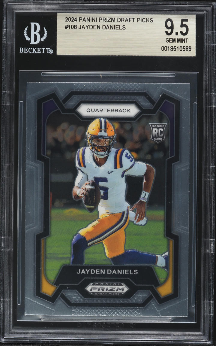 2024 Panini Prizm Draft Picks Jayden Daniels ROOKIE #108 BGS 9.5 GEM MINT