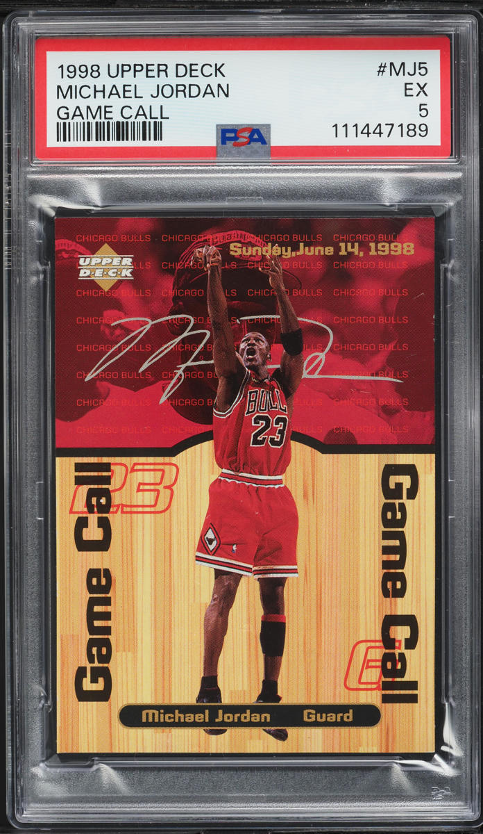 1998 Upper Deck Game Call Michael Jordan #MJ5 PSA 5 EX