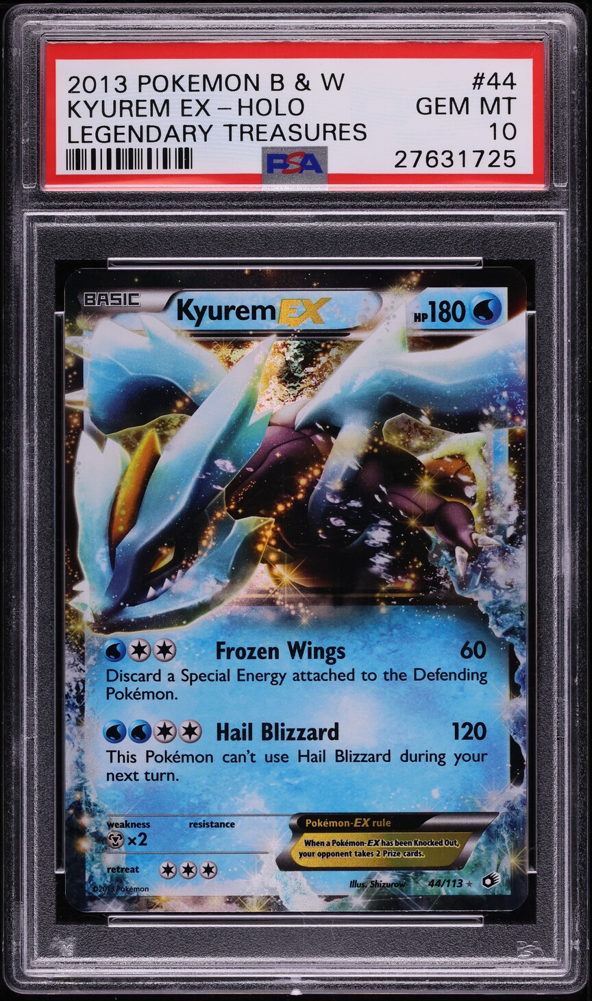 2013 Pokemon Black & White Legendary Treasures Kyurem EX #44 PSA 10 GEM MINT