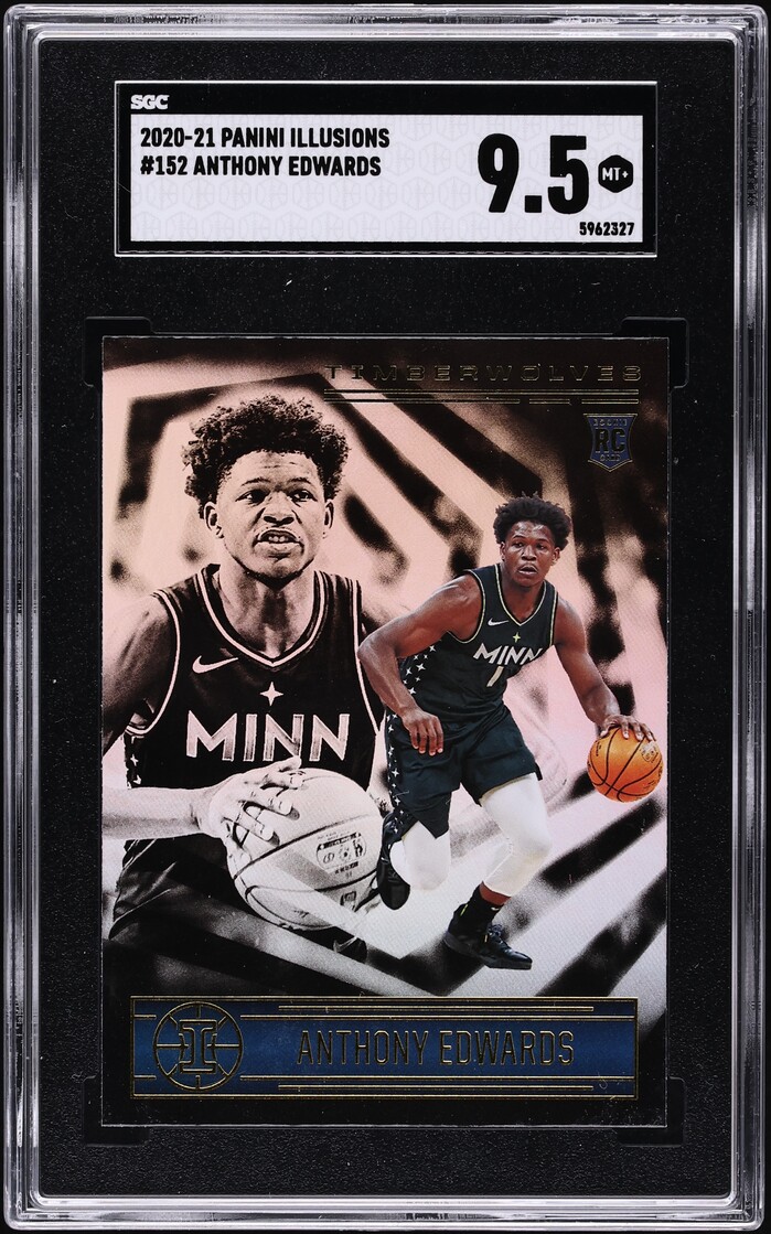 2020 Panini Illusions Anthony Edwards ROOKIE #152 SGC 9.5 MINT+