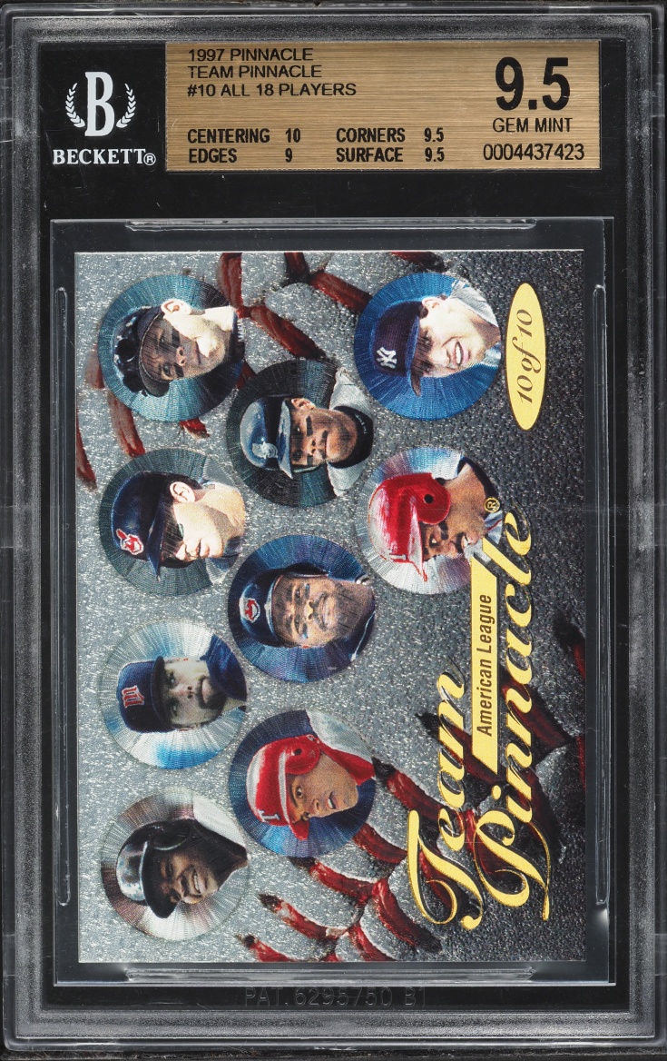 1997 Pinnacle Team Pinnacle All 18 Players #10 BGS 9.5 GEM MINT on ...