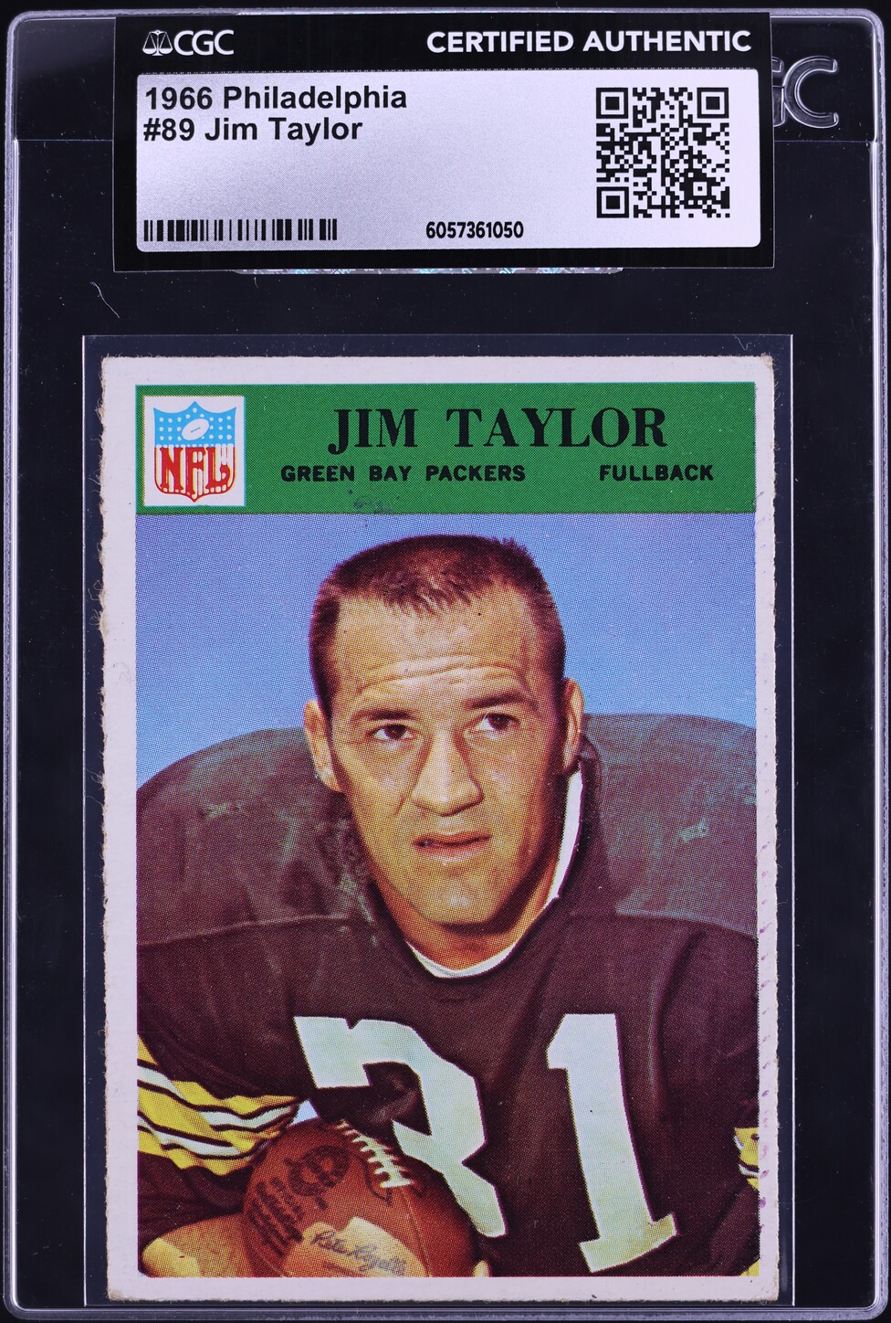 1966 Philadelphia Jim Taylor #89 CGC AUTH