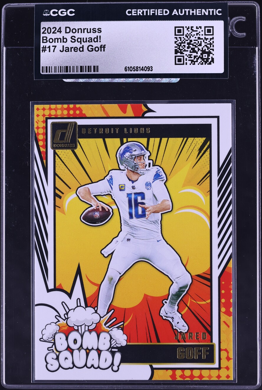 2024 Donruss Bomb Squad! Jared Goff #17 CGC AUTH