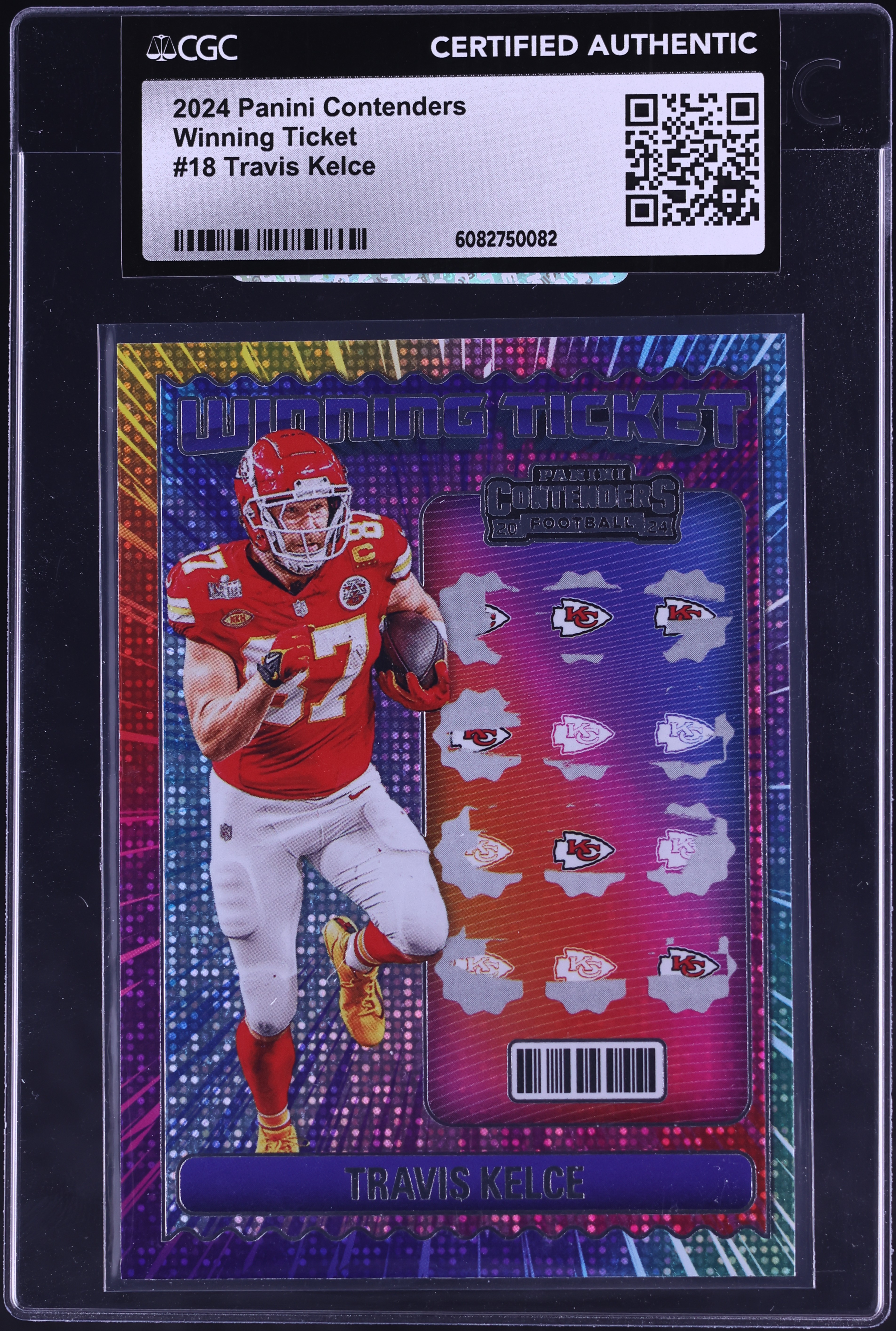 2024 Panini Contenders Winning Ticket Travis Kelce #18 CGC AUTH on
