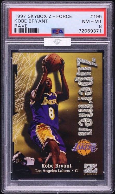 1997 Skybox Z-Force Rave Kobe Bryant /399 #195 MBA PSA 8 NM-MT