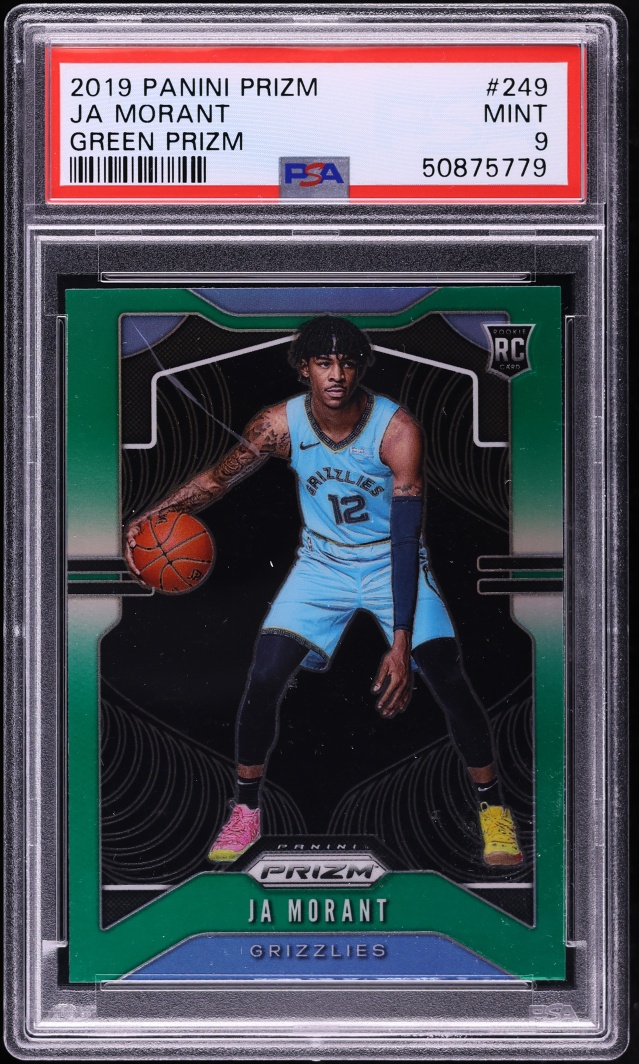 2019 Panini Prizm Green Ja Morant ROOKIE #249 PSA 9 MINT