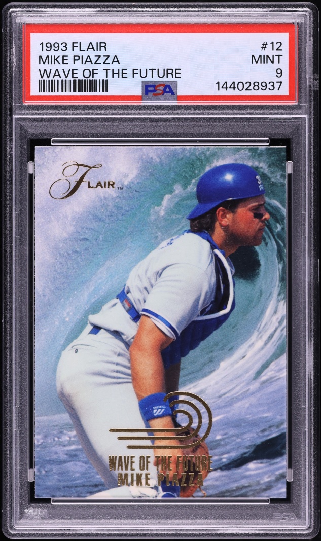 1993 Flair Wave Of The Future Mike Piazza ROOKIE #12 PSA 9 MINT