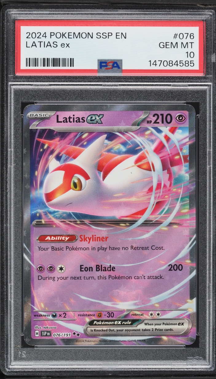 2024 Pokemon Scarlet & Violet Surging Sparks Latias EX #76 PSA 10 GEM MINT