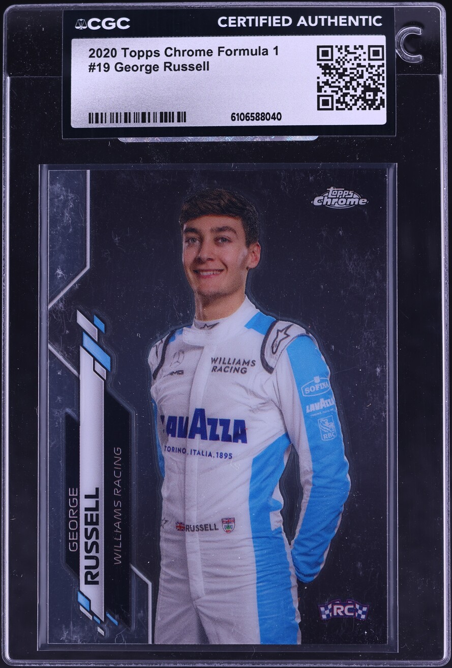 2020 Topps Chrome Formula 1 F1 George Russell ROOKIE #19 CGC AUTH