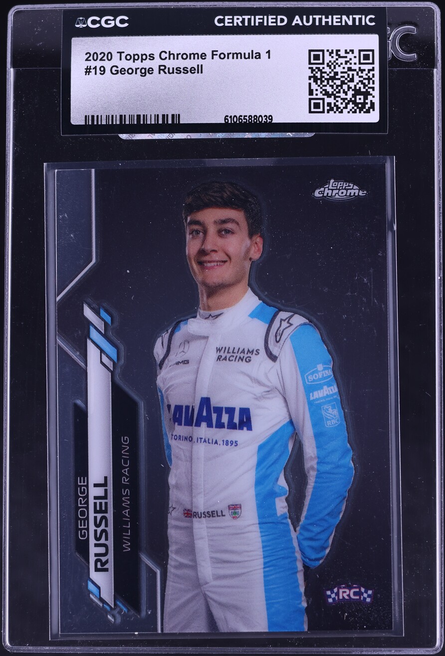 2020 Topps Chrome Formula 1 F1 George Russell ROOKIE #19 CGC AUTH
