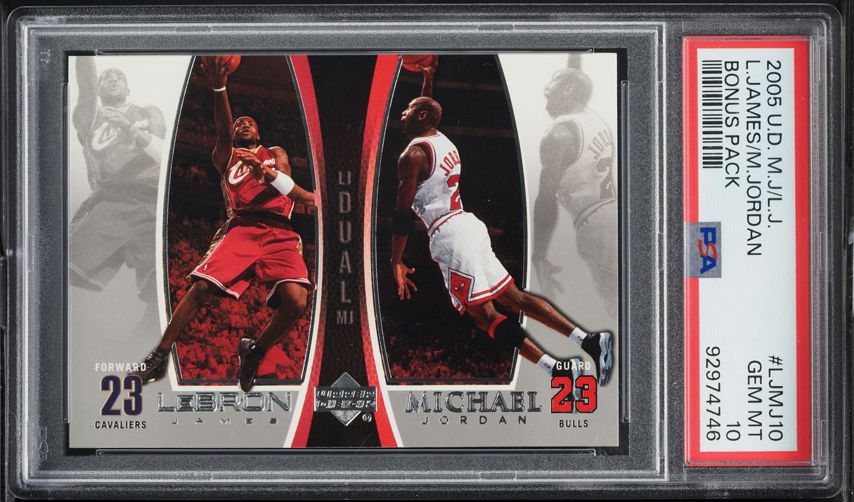 2005 Upper Deck Bonus Pack LeBron James Michael Jordan #LJMJ10 PSA 10 GEM MINT