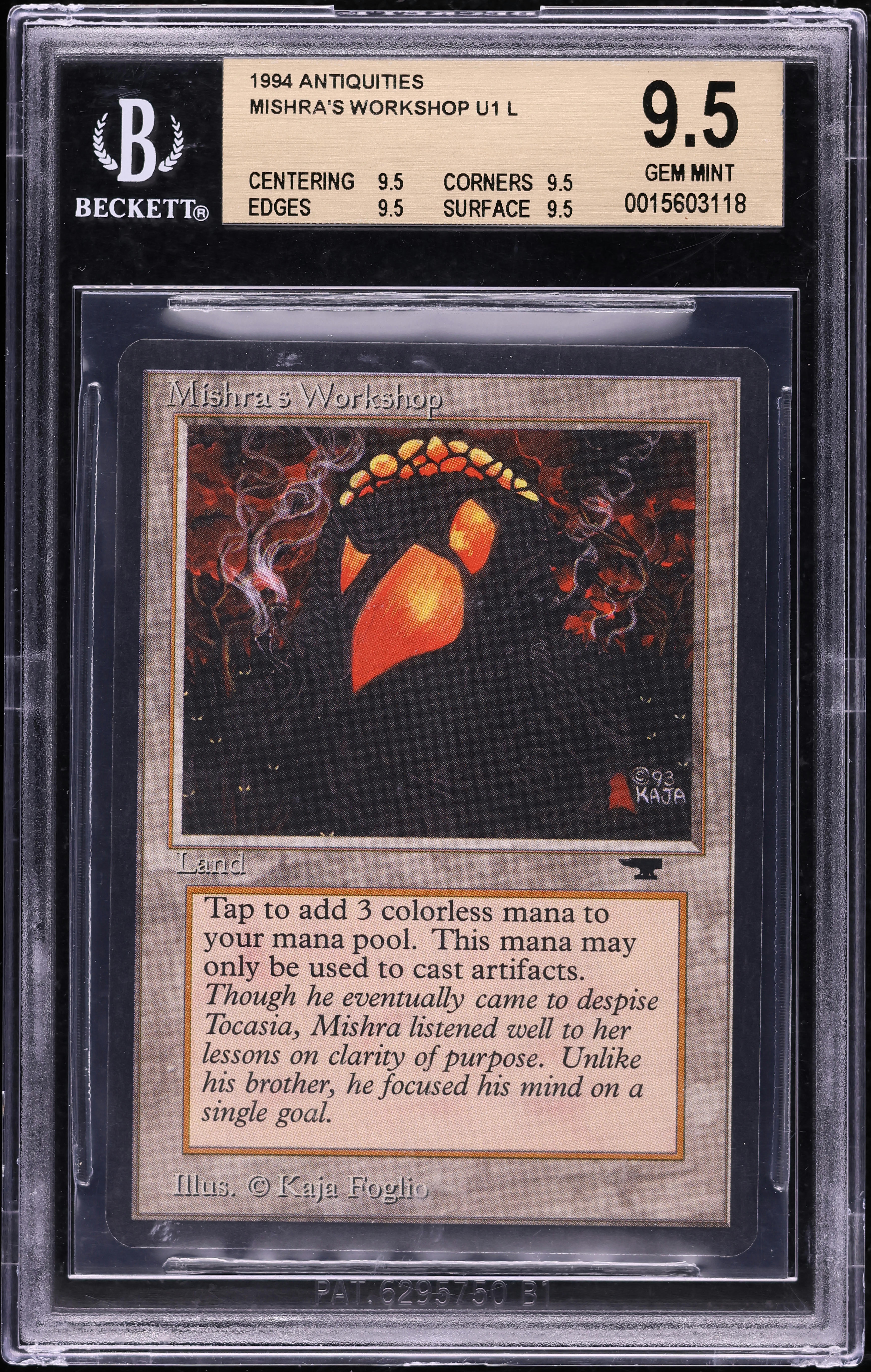 1994 Magic The Gathering MTG Antiquities Mishra's Workshop BGS 9.5 GEM MINT