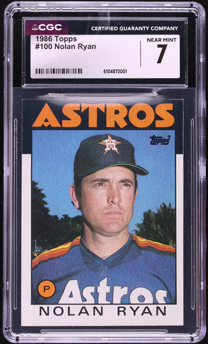 1986 Topps Nolan Ryan #100 CGC 7 NRMT
