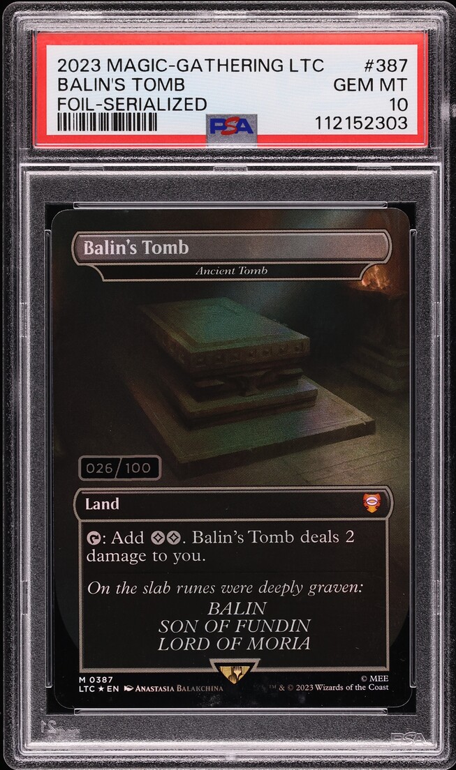 2023 Magic The Gathering Tales Of Middle-Earth Foil Balin's Tomb /100 #392 PSA 10 GEM MINT