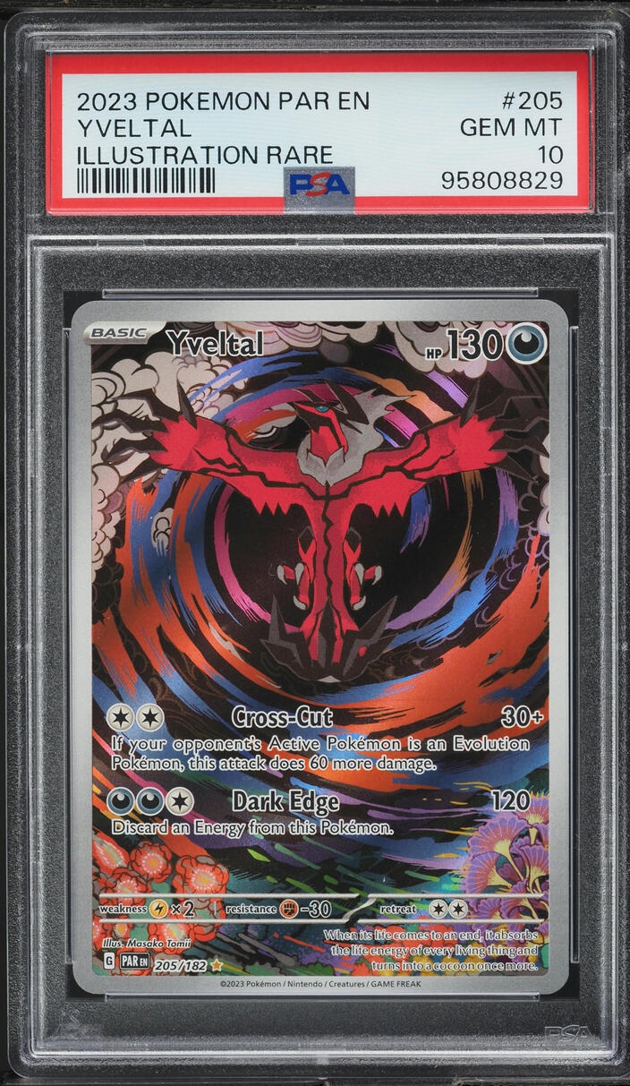 2023 Pokemon Scarlet & Violet Paradox Rift IR Yveltal #205 PSA 10 GEM MINT