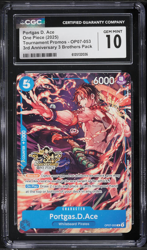 2016 One Piece Japanese Film Gold Deck Portgas D. Ace CGC 10 GEM